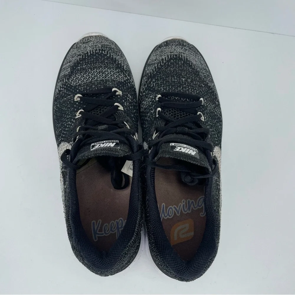 Nike Lunar Flyknit 3 Running Shoes Oreo Black White 698182-001 Womens Size 9.5 - Picture 7 of 14